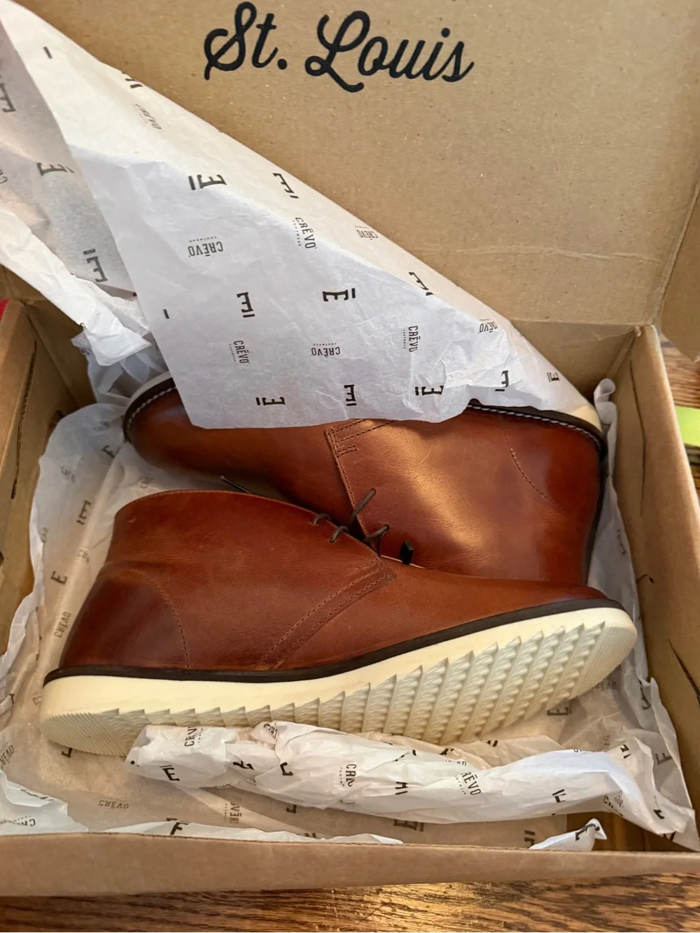 Men's Leather Crevo Chukka Boots in Brown